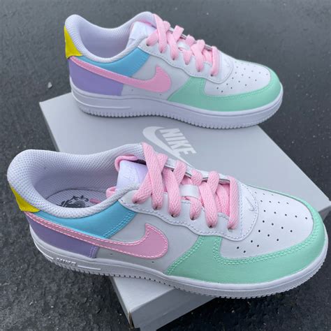 Nike Air Force 1 Sneakers - Custom Pastel Colors – B Street Shoes