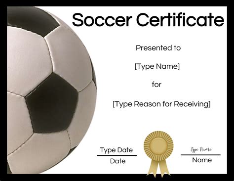 Soccer Certificate Template - Awesome Template Collections