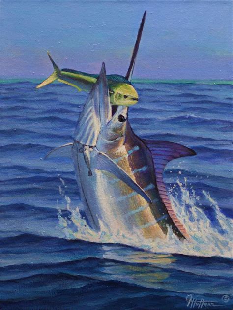 Marlin Art Gallery | Marine art, Marlin art, Fish art