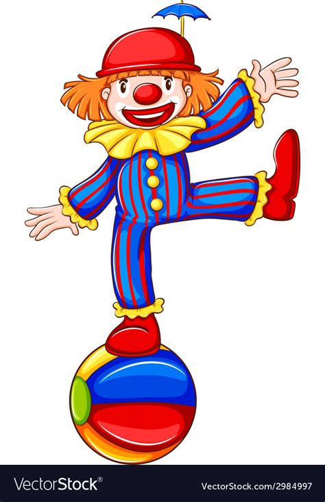 A simple drawing of playful clown Royalty Free Vector Image