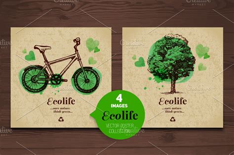 Eco Poster Vector Collection ~ Flyer Templates ~ Creative Market