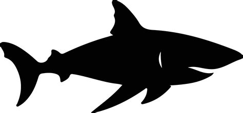 bull shark black silhouette 38100210 Vector Art at Vecteezy