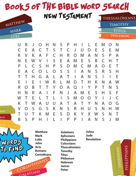 Books of the bible word search new testament – Artofit