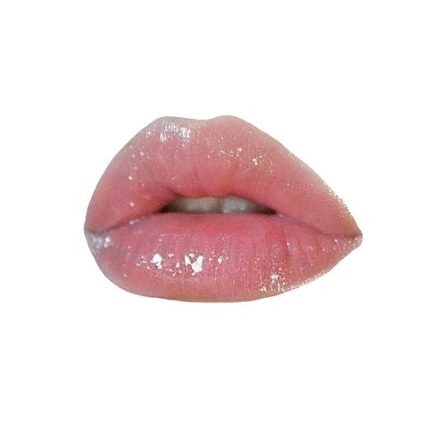 Lips Pink Lipgloss Shiney Glossy Cute Aesthetic Pngs...- Transparent ...