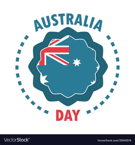 Australia day australian flag round emblem Vector Image