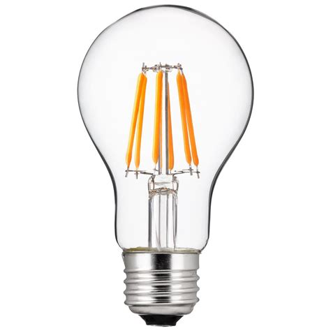 Sunlite 80223 LED Filament A19 Standard Light Bulb 6 Watts (40 Watt Eq ...