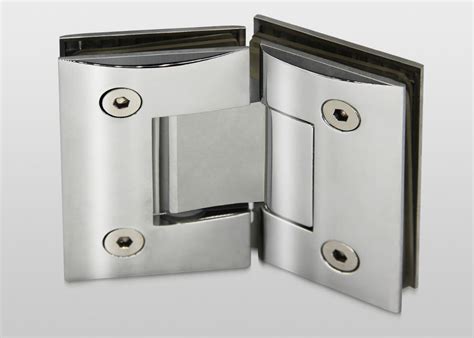 135 Degree Hinges For Frameless Shower Doors , Brass Finish Bathroom ...