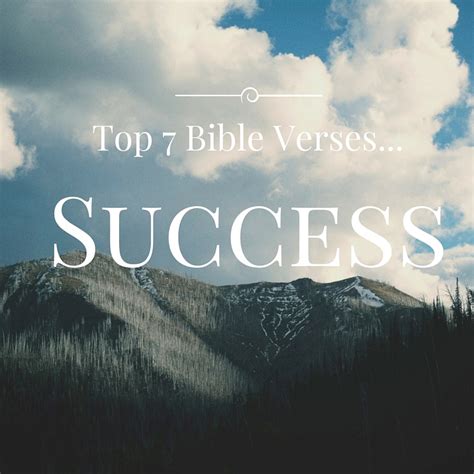 7 Top Bible Verses-Success - Everyday Servant