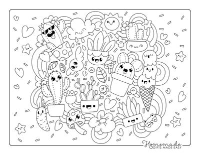 Cute Food Coloring Pages