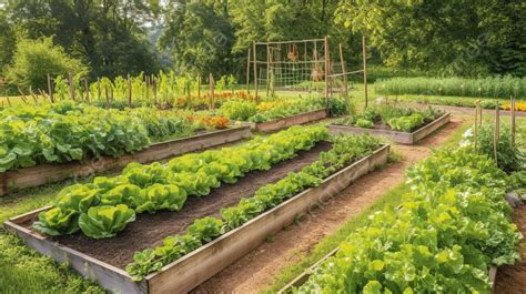 Garden Filled With Several Vegetable Gardens Background, Picture Of ...