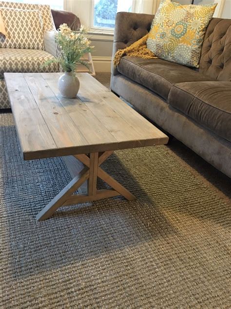 Rustic Farmhouse Coffee Table X-Ends | Etsy | Coffee table farmhouse ...