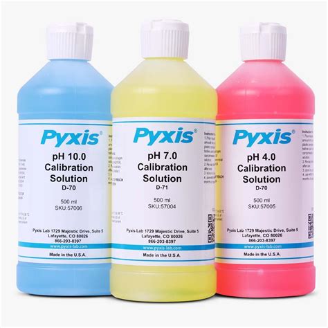 pH Calibration Solutions | 4.0, 7.0, 10.0 & Combo Pack | Pyxis Lab®