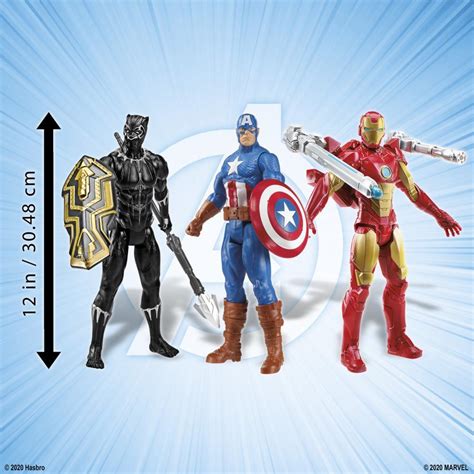 Marvel Titan Hero Series Blast Gear Avengers 3-Figure Pack with Classic ...