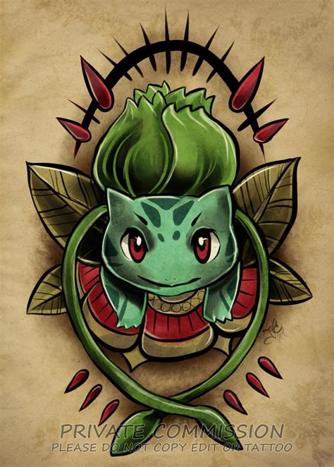 Bulbasaur: Tattoo Commission by RetkiKosmos on DeviantArt