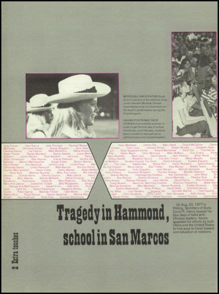 Explore 1978 San Marcos High School Yearbook, San Marcos TX - Classmates