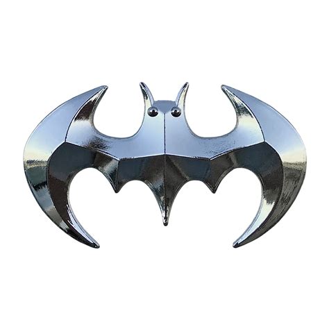 Batman Superhero Logo Car Chrome Badge (Silver)