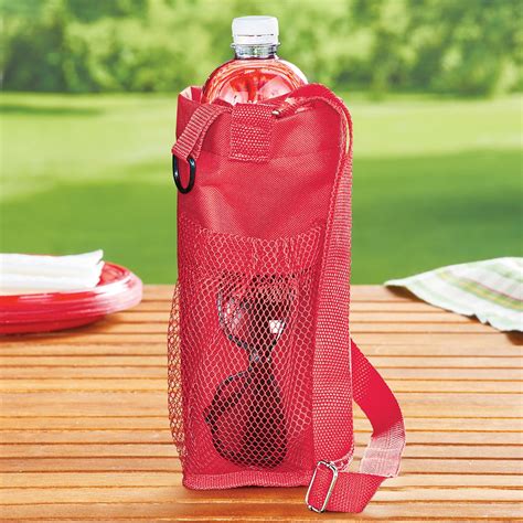 Portable Water Bottle Holder with Adjustable Strap | Collections Etc.