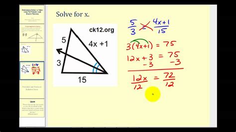 Using the Properties of the Triangle Angle Bisector Theorem to ...