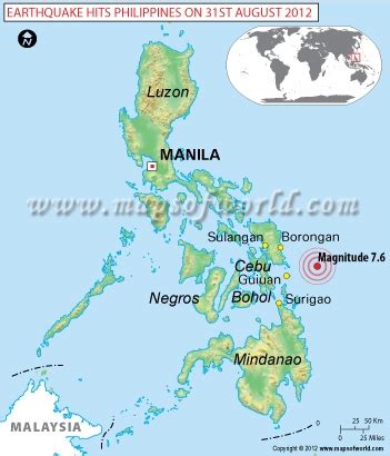 Earthquakes in Philippines | Philippines earthquake, Earthquake map, Map