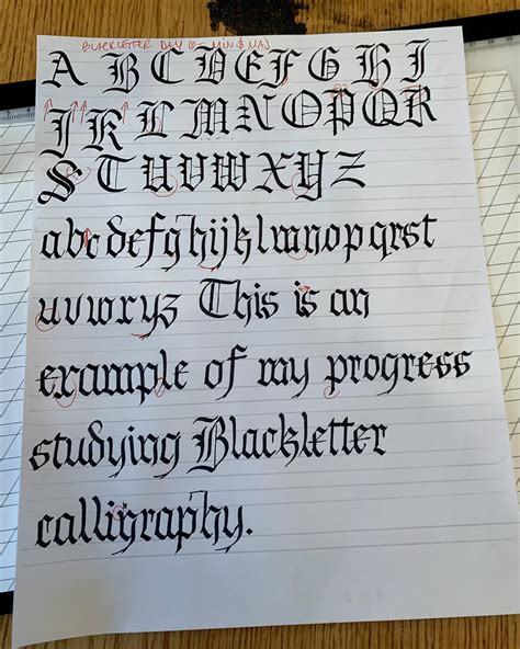 Blackletter progress : r/Calligraphy