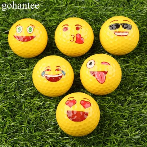 gohantee 3Pcs Funny Emoji Faces Golf Balls Novelty Golf Practice Balls ...