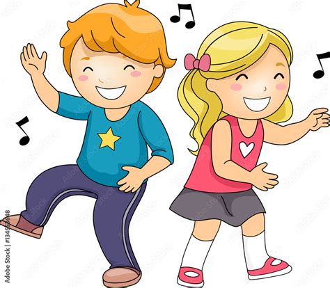 Kids Freeze Dance Music Notes vector de Stock | Adobe Stock