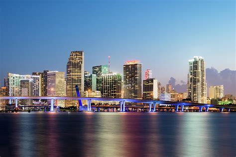 Downtown Miami Skyline At Dusk by Raimund Koch