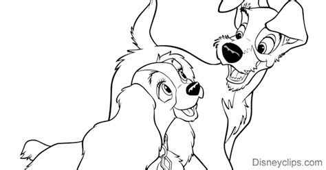 Lady and the Tramp Coloring Pages | Disneyclips.com