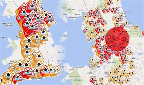 UK flood warnings MAPPED: Severe RED ALERT issued - Where are flood ...