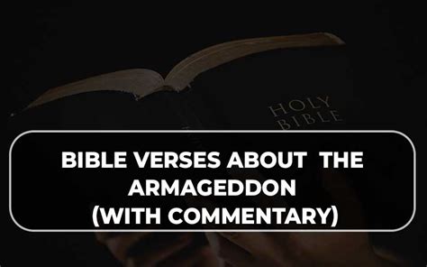 Bible Verses About The Armageddon (With Commentary) » OUR BIBLE HERITAGE