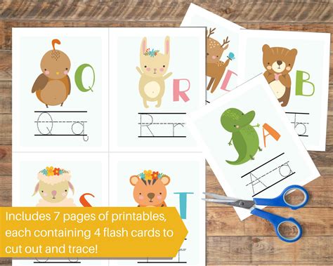 Animal Alphabet Flashcards - Etsy