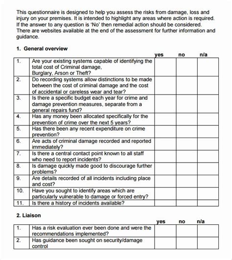 Physical Security Inspection Checklist