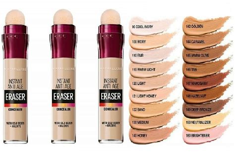 MAYBELLINE Instant Anti-Age Eraser Under Eye Lightweight Concealer *ALL ...