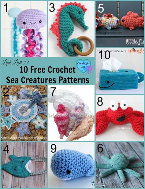 10 Free Crochet Sea Creatures Patterns - Crochet For You