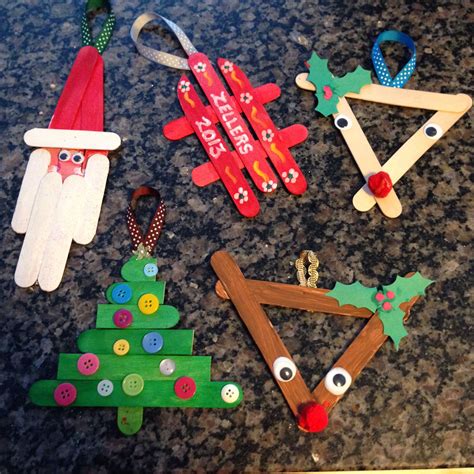 Popsicle stick ornaments | Popsicle stick christmas crafts, Xmas crafts ...