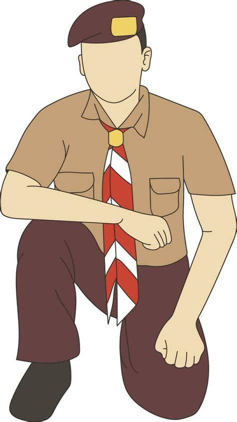 Pramuka aka Indonesian Scout Illustration 25374469 Vector Art at Vecteezy