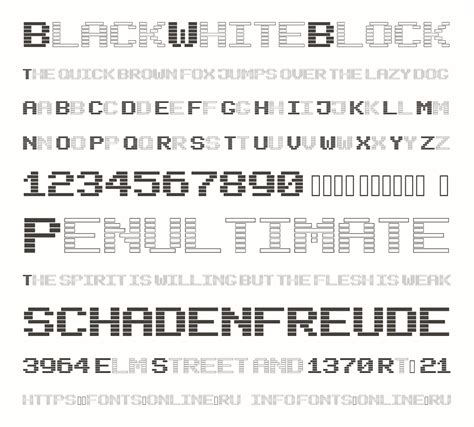 BlackWhiteBlock font