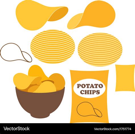 Potato Chips Royalty Free Vector Image - VectorStock