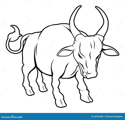 Stylised Ox Illustration Royalty Free Stock Photos - Image: 33762468