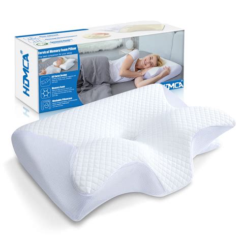 HOMCA Memory Foam Cervical Pillow - 2-in-1 Ergonomic Contour Orthopedic ...