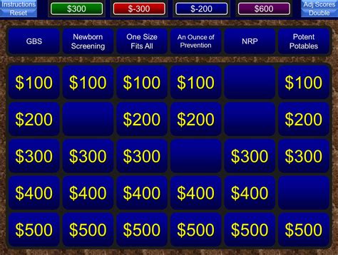 Jeopardy Powerpoint Templates