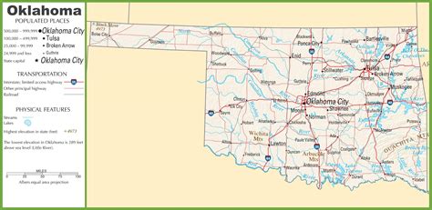 Oklahoma highway map - Ontheworldmap.com