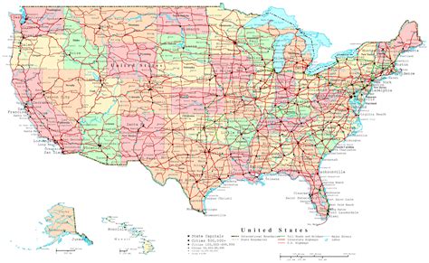 Large Printable Map Of United States