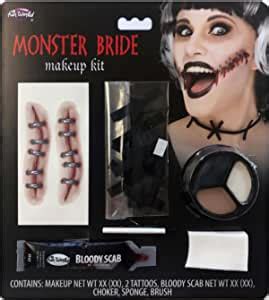 Amazon.com: Fun World Scary Zombie Makeup Kit - ST : Clothing, Shoes ...