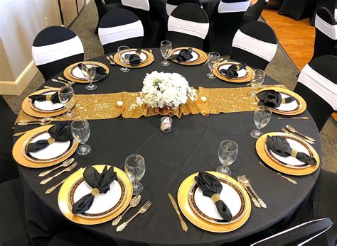 Black, White, and Gold Party Decorations