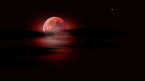 1920x1080 Moon Clouds Night Sky Red Moon 5k Laptop Full HD 1080P ,HD 4k ...