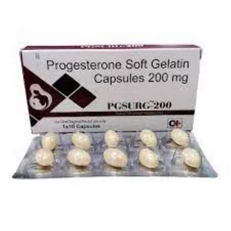 Progesterone 200 Mg Capsule, Packaging Type: Box, Packaging Size: 1 X ...