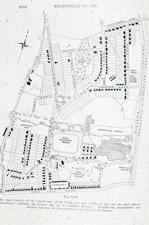 Map of Bournville 1898 | Bournville was a community created … | Flickr