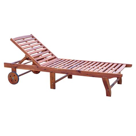 Outsunny Wooden Outdoor Folding Chaise Lounge Chair Recliner with ...