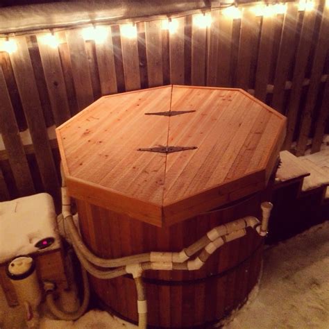 Custom octagonal insulated bi-fold cedar hot tub cover #fleethamdesign ...